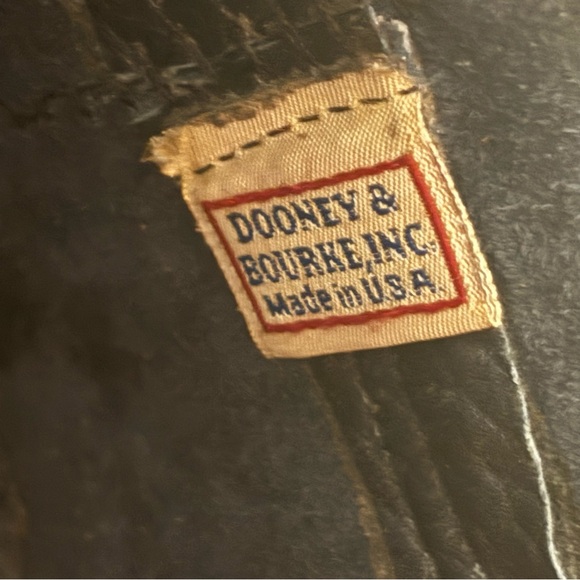 Dooney & Bourke Navy & Tan All Weather Leather Domed Satchel - Picture 9 of 9